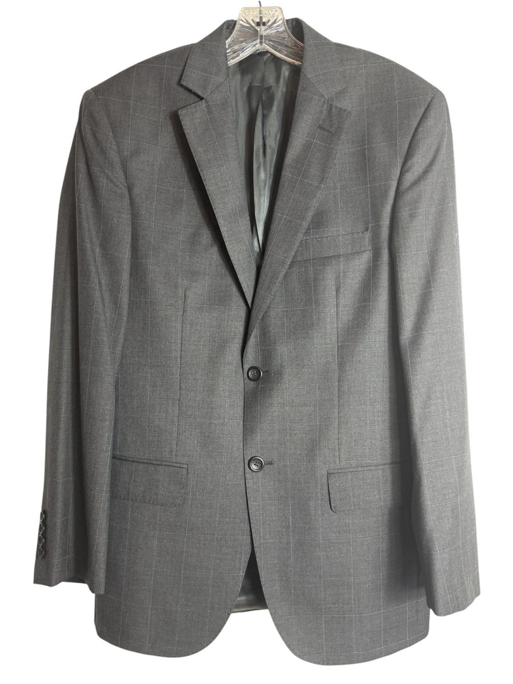 PRONTO UOMO Light Gray Windowpane Sport Coat Size 38R -- GOTGEOUS!!! - Picture 3 of 11